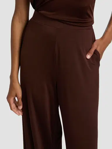 Generation Love Women's Kelela Sheen Jersey Wide-Leg Pants - Coco - Size XL | Thumbnail 6