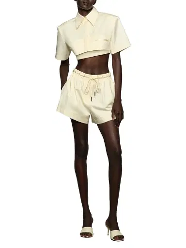 Et Ochs Women's Ripley Stretch-Cotton Drawstring Shorts | Thumbnail 2