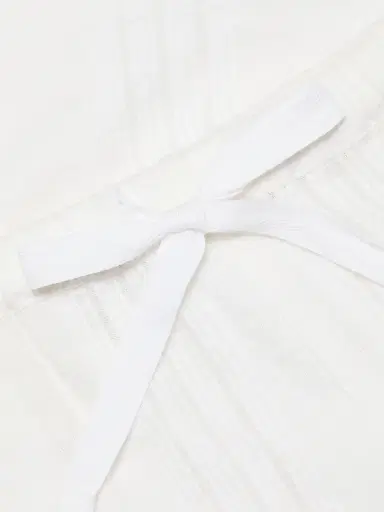 Lemlem Women's Desta Cotton Drawstring Pants - Abira White - Size Medium | Thumbnail 7 Lemlem Women's Desta Cotton Drawstring Pants - Abira White - Size Medium | Thumbnail 7
