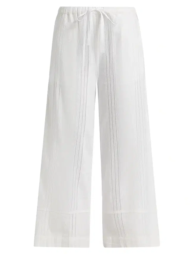 Women's Desta Cotton Drawstring Pants - Abira White