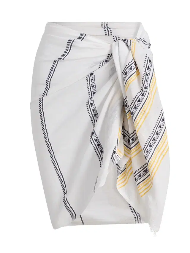 Women's Lema Geometric Cotton Sarong - Sisi Soleil