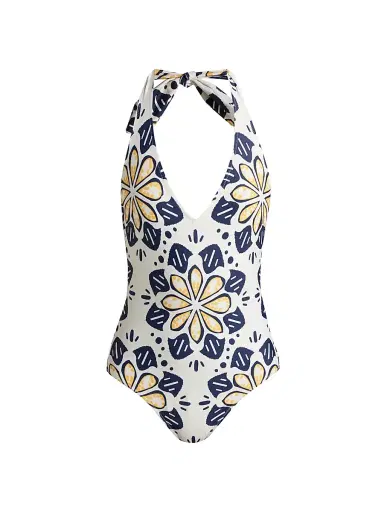 Lemlem Women's Lidya Geometric Floral One-Piece Swimsuit - Adey Soleile - Size XS | Thumbnail 1 Lemlem Women's Lidya Geometric Floral One-Piece Swimsuit - Adey Soleile - Size XS | Thumbnail 1