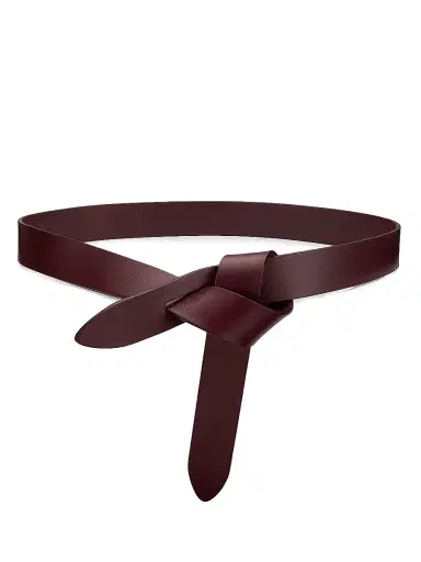 Isabel Marant Women's Lecce Leather Belt - Burgundy | Thumbnail 1