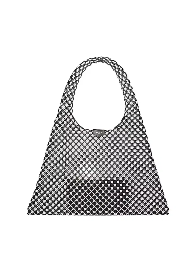 ALAIA Women's One Piece Leather Hobo Bag - Black White