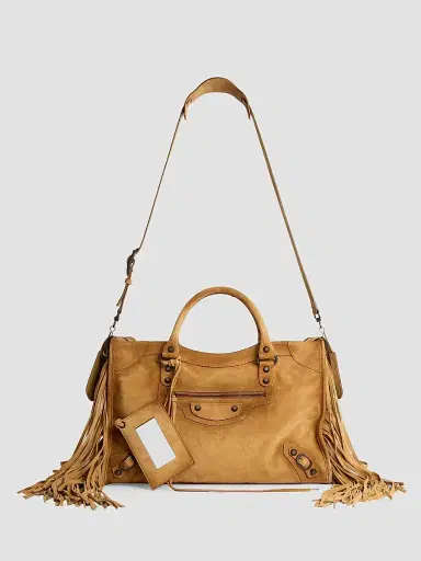 Balenciaga Women's Le City Top Handle Bag - Camel | Thumbnail 8 Balenciaga Women's Le City Top Handle Bag - Camel | Thumbnail 8