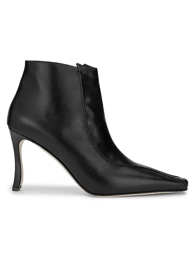 Manolo Blahnik Women's Milleta Leather Ankle Boots - Black
