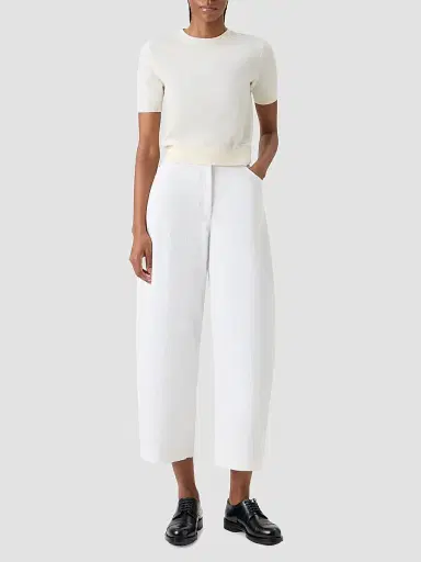 Akris punto Women's Relaxed Wool T-Shirt - Cream - Size 16 | Thumbnail 2 Akris punto Women's Relaxed Wool T-Shirt - Cream - Size 16 | Thumbnail 2