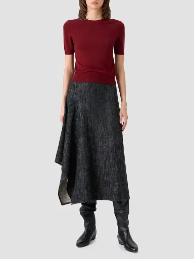 Akris punto Women's Relaxed Wool T-Shirt | Thumbnail 2 Akris punto Women's Relaxed Wool T-Shirt | Thumbnail 2