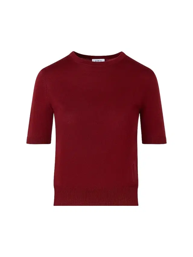 Akris punto Women's Relaxed Wool T-Shirt - Pomegranate