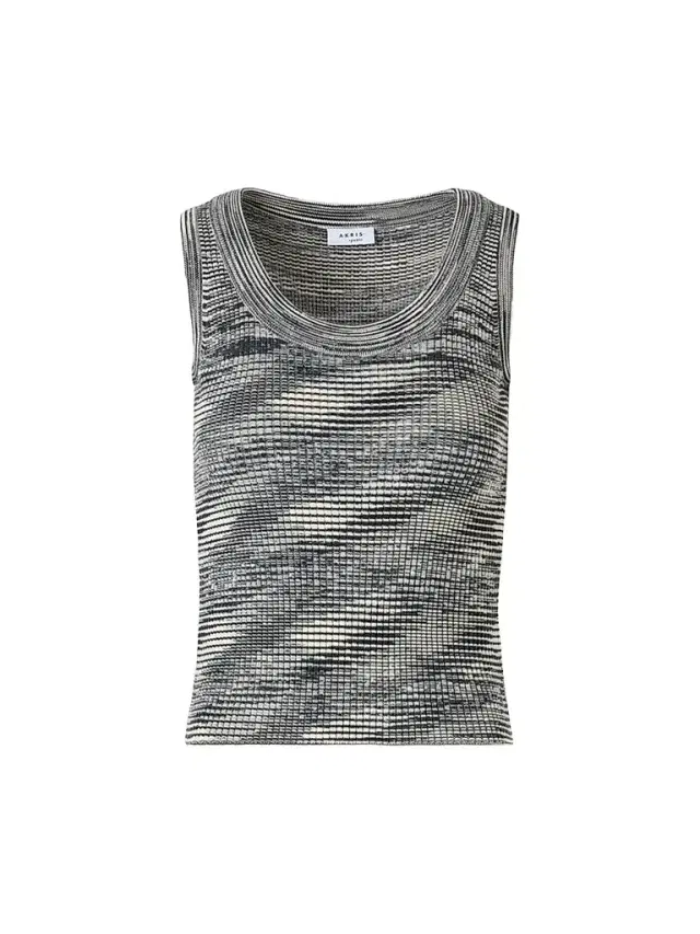 Women's Space Dye Wool Tank - Black Cream