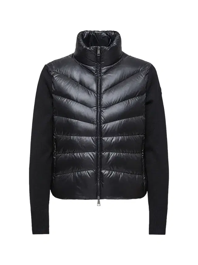 Women's Down-Filled Cardigan in Wool - Black