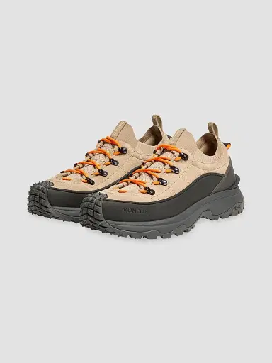 Moncler Women's Trailgrip Sneakers in Nubuck & Suede - Beige Black - Size 10 | Thumbnail 2