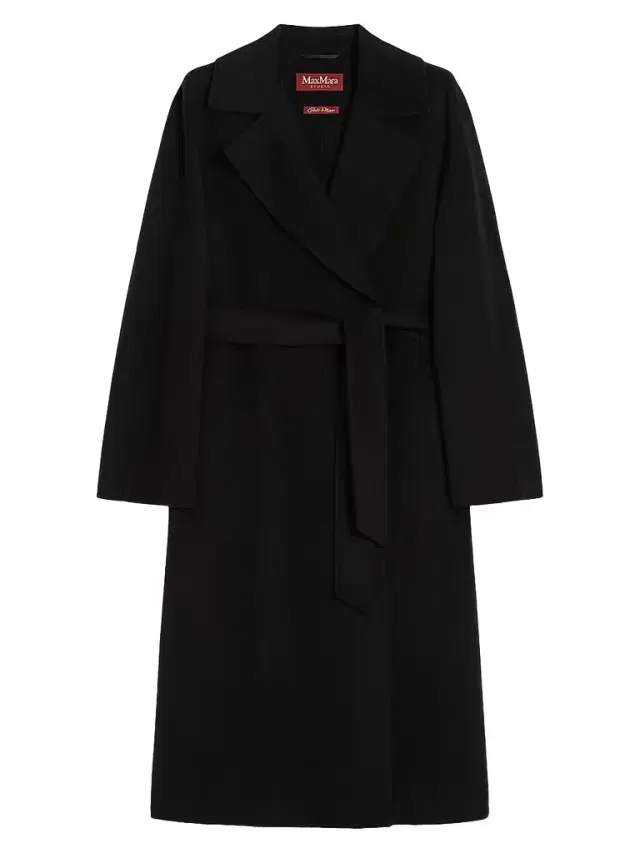 Max Mara Women's Wool Cashmere and Silk Coat - Black
