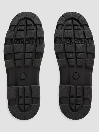 Moncler Women's Aurea Ankle Boots in Leather and Nylon - Black - Size 11 | Thumbnail 4
