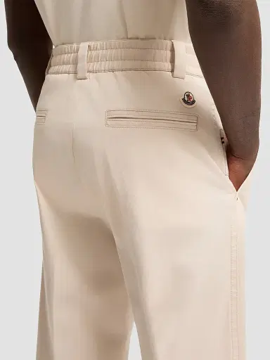 Moncler Men's Pants in Cotton - White Ivory - Size XL | Thumbnail 4 Moncler Men's Pants in Cotton - White Ivory - Size XL | Thumbnail 4