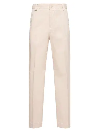 Moncler Men's Pants in Cotton - White Ivory - Size XL | Thumbnail 1 Moncler Men's Pants in Cotton - White Ivory - Size XL | Thumbnail 1