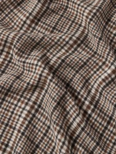 Brunello Cucinelli Women's Cashmere Prince of Wales Scarf - Brown | Thumbnail 4