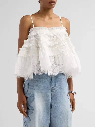 Zimmermann Women's Kindred SpiritAlchemy Shirred Bandeau Top | Thumbnail 4 Zimmermann Women's Kindred SpiritAlchemy Shirred Bandeau Top | Thumbnail 4