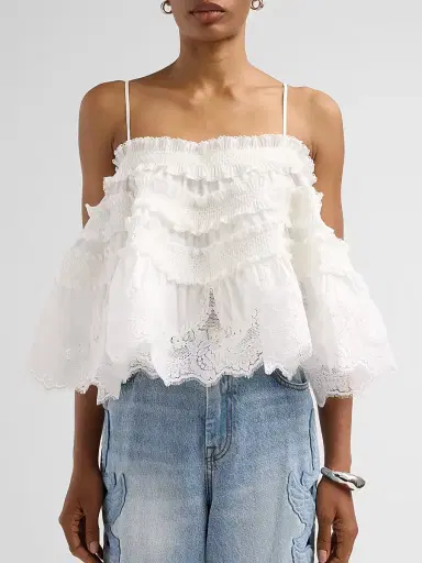 Zimmermann Women's Kindred SpiritAlchemy Shirred Bandeau Top | Thumbnail 5 Zimmermann Women's Kindred SpiritAlchemy Shirred Bandeau Top | Thumbnail 5