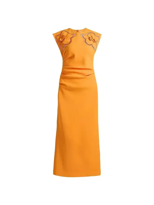 Women's Koda Floral Cut-Out Crepe Sheath Midi-Dress - Neon Mango