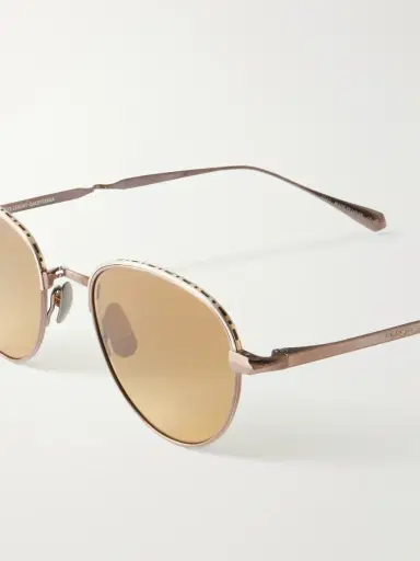 Garrett Leight California Optical Wells J Round-Frame Titanium Sunglasses - Men | Thumbnail 3