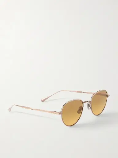 Garrett Leight California Optical Wells J Round-Frame Titanium Sunglasses - Men | Thumbnail 4