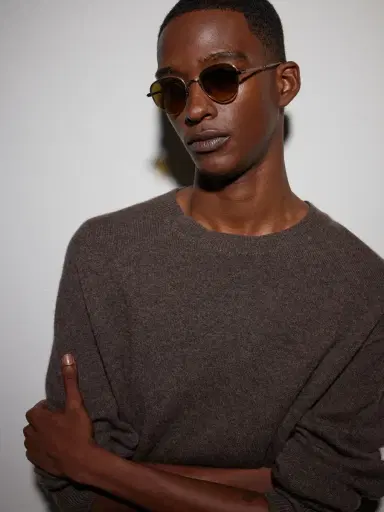 Garrett Leight California Optical Wells J Round-Frame Titanium Sunglasses - Men | Thumbnail 5