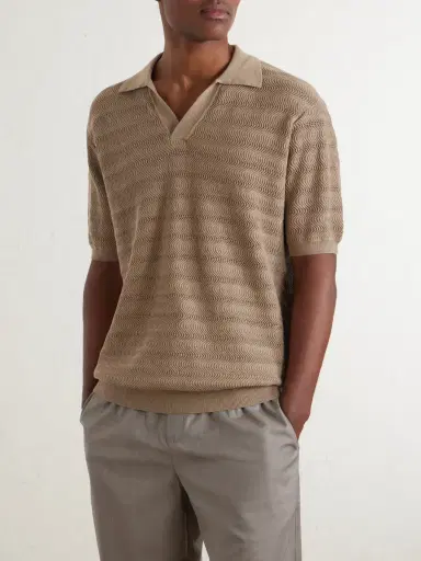 Frescobol Carioca Rino Open-Knit Cotton Polo Shirt - Men | Thumbnail 3 Frescobol Carioca Rino Open-Knit Cotton Polo Shirt - Men | Thumbnail 3