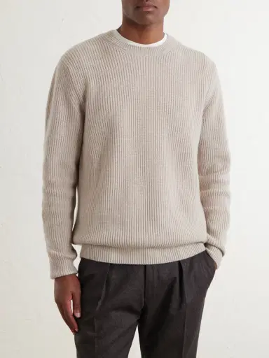 Slowear Ribbed Cashmere Sweater - Men | Thumbnail 3