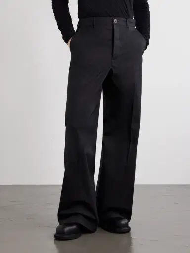Rick Owens Wide-Leg Cotton-Blend Canvas Trousers - Men | Thumbnail 3