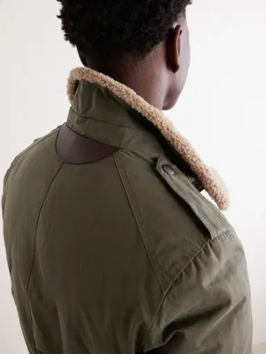 Brunello Cucinelli Shearling-Trimmed Padded Canvas Jacket - Men | Thumbnail 5