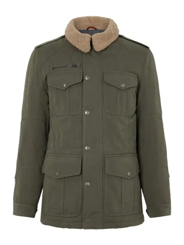 Brunello Cucinelli Shearling-Trimmed Padded Canvas Jacket - Men