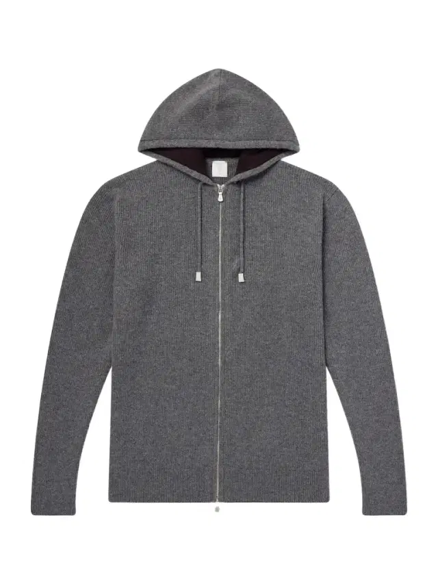 Ribbed Cashmere Zip-Up Hoodie - Men