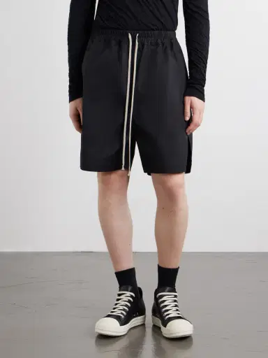 Rick Owens Boxer Straight-Leg Cotton-Blend Canvas Drawstring Shorts - Men | Thumbnail 3 Rick Owens Boxer Straight-Leg Cotton-Blend Canvas Drawstring Shorts - Men | Thumbnail 3