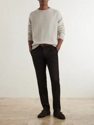 Slowear Straight-Leg Pleated Woven Suit Trousers - Men | Thumbnail 2 Slowear Straight-Leg Pleated Woven Suit Trousers - Men | Thumbnail 2