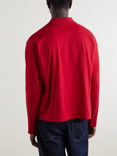 Versace Polo Cotton Logo Embroidery Shirt - Men | Thumbnail 4