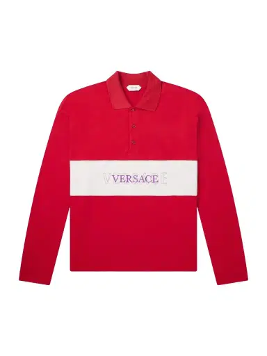 Versace Polo Cotton Logo Embroidery Shirt - Men | Thumbnail 1