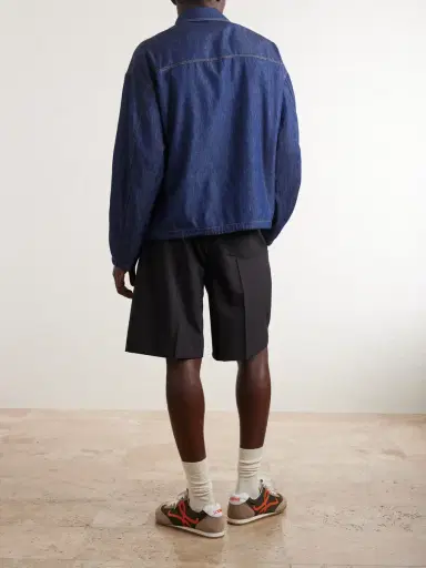 Loewe Anagram-Appliqué Cotton Chambray Jacket - Men | Thumbnail 4