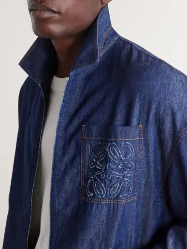 Loewe Anagram-Appliqué Cotton Chambray Jacket - Men | Thumbnail 5
