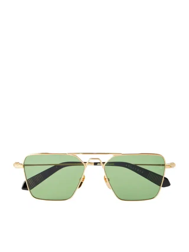 Jacques Marie Mage Nick Fouquet Nellcôte Square Frame Metal Sunglasses - Men