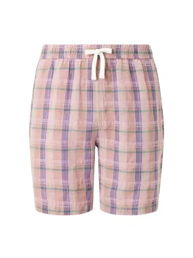 Drake's Straight-Leg Checked Linen And Cotton-Blend Drawstring Shorts - Men | Thumbnail 1