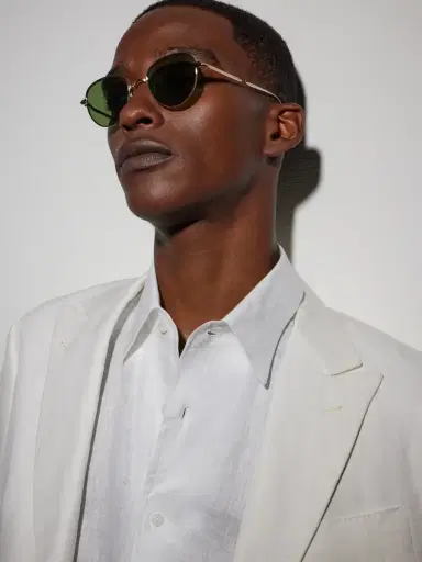 Garrett Leight California Optical Wells J Round-Frame Titanium Sunglasses - Men | Thumbnail 2