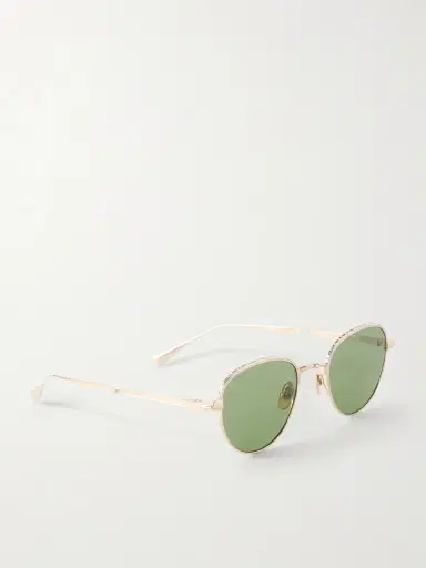 Garrett Leight California Optical Wells J Round-Frame Titanium Sunglasses - Men | Thumbnail 3