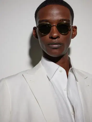 Garrett Leight California Optical Wells J Round-Frame Titanium Sunglasses - Men | Thumbnail 4