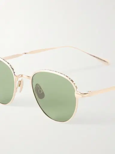 Garrett Leight California Optical Wells J Round-Frame Titanium Sunglasses - Men | Thumbnail 5