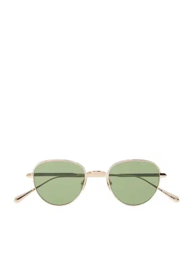 Garrett Leight California Optical Wells J Round-Frame Titanium Sunglasses - Men | Thumbnail 1