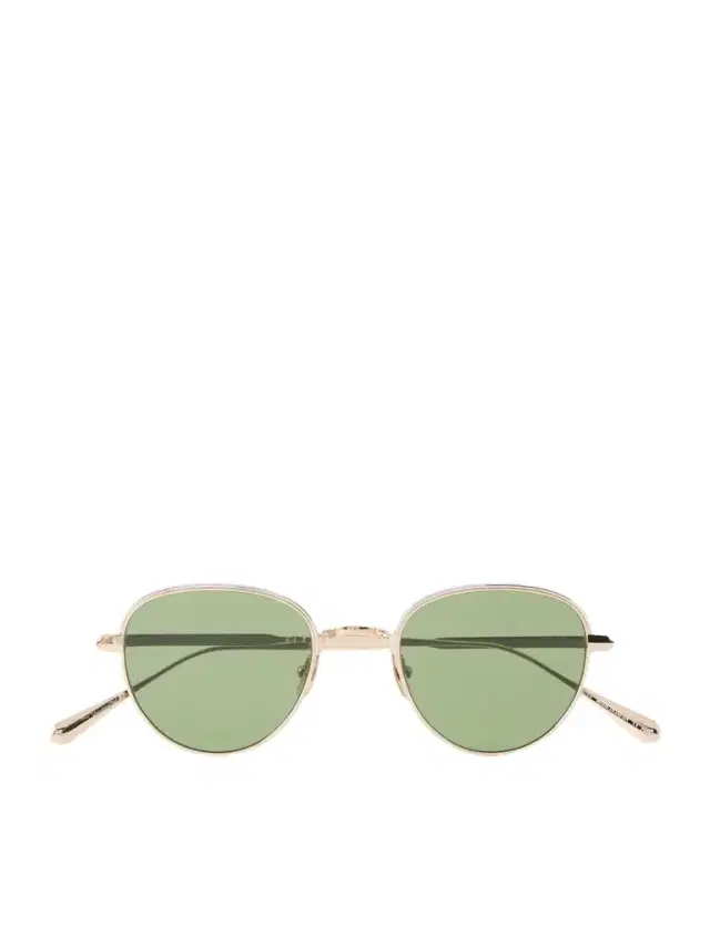 Garrett Leight California Optical Wells J Round-Frame Titanium Sunglasses - Men