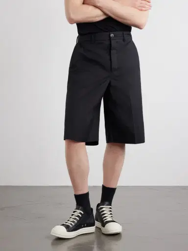 Rick Owens Straight-Leg Cotton-Blend Canvas Shorts - Men | Thumbnail 3