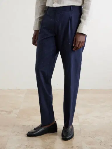 MR P. Slim-Fit Pleated Wool and Silk-Blend Dupioni Suit Trousers - Men | Thumbnail 3 MR P. Slim-Fit Pleated Wool and Silk-Blend Dupioni Suit Trousers - Men | Thumbnail 3