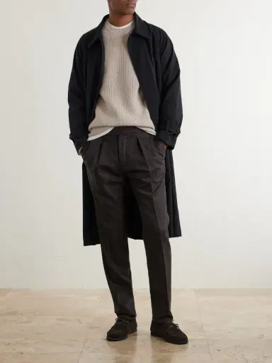 Slowear Tapered Pleated Wool and Cashmere-Blend Suit Trousers - Men | Thumbnail 2